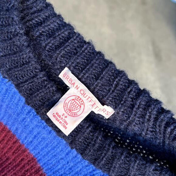 Urban Outfitter Bobby Boyfriend Rainbowcore kidcore striped Sweater Y2K Sz S - Picture 7 of 7